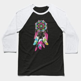 Inspirational DREAM CATCHER T-SHIRT TEAL & PINK DREAM CATCHER Baseball T-Shirt